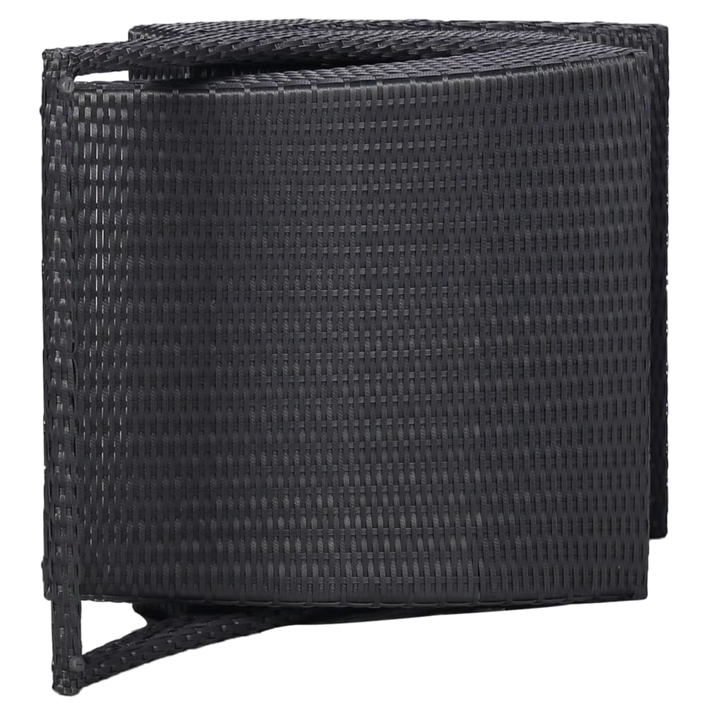 vidaXL Sonnenliege mit Auflage Poly Rattan Schwarz - Image 5