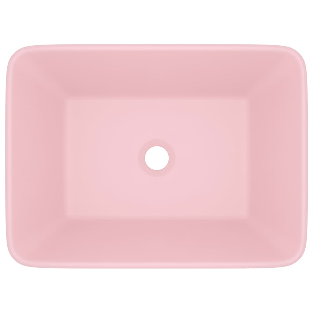 vidaXL Luxus-Waschbecken Matt Rosa 41x30x12 cm Keramik - Image 3