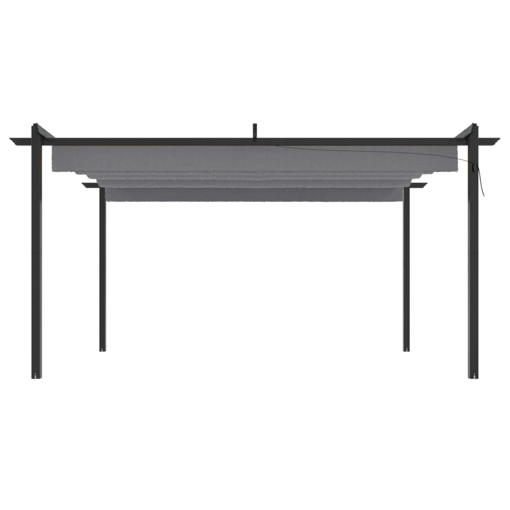 vidaXL Pavillon mit Ausziehbarem Dach 4x3 m Anthrazit - Image 3