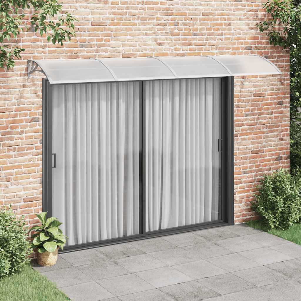 vidaXL Türvordach Grau 350 x 100 cm Polycarbonat