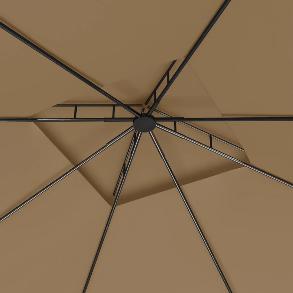 vidaXL Pavillon 3x3x2,7 m Taupe 160 g/m² - Image 4