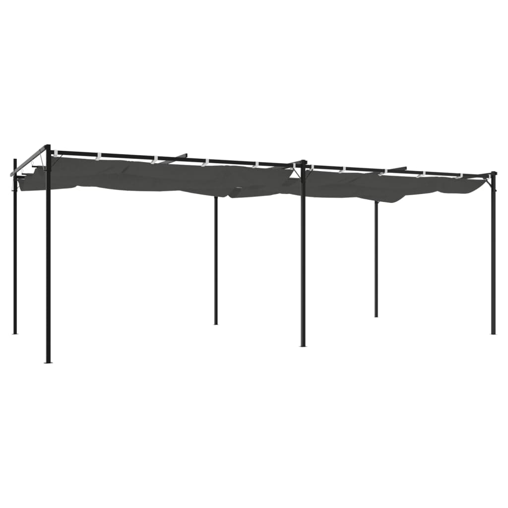 vidaXL Pergola mit Schiebedach Anthrazit 589x292x230 cm - Image 5
