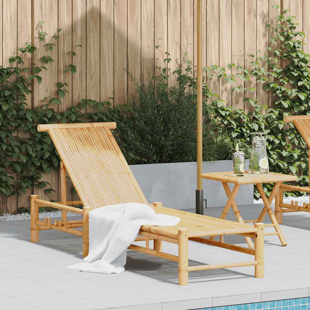 vidaXL Sonnenliege 55x199x30 cm Bambus