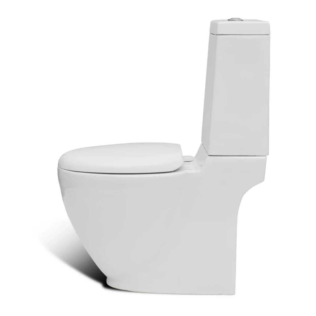 vidaXL Toilette und Bidet Set Weiß Keramik - Image 5
