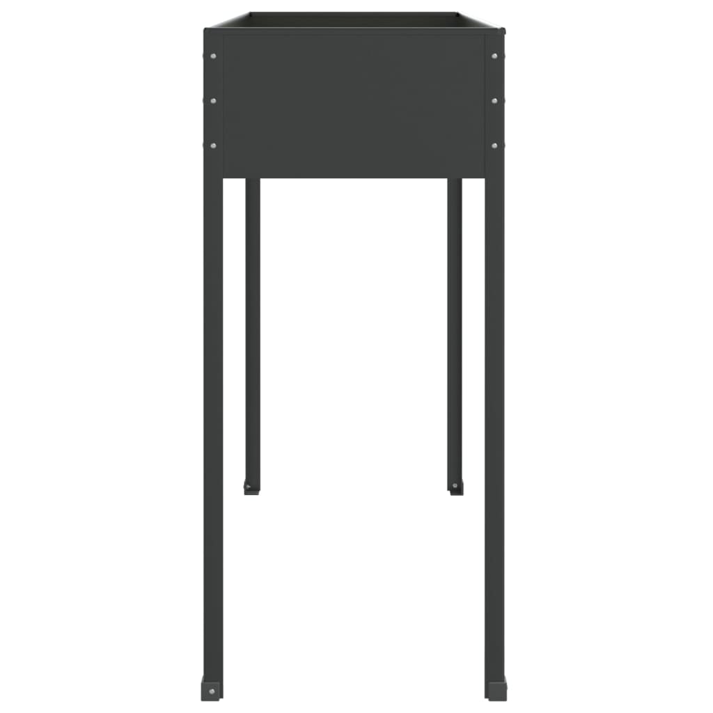 vidaXL Pflanzkübel Anthrazit 100,5x40,5x90 cm Verzinkter Stahl - Image 5