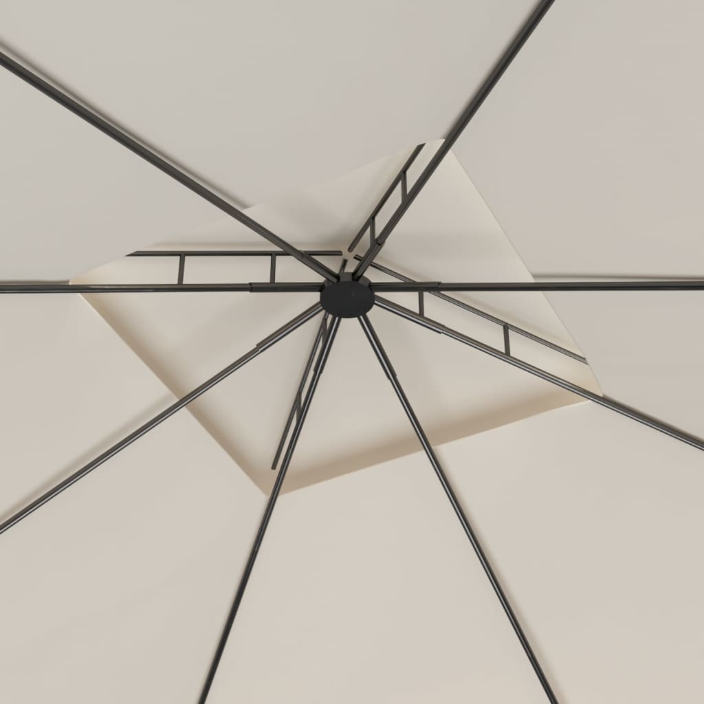 vidaXL Pavillon 3x3x2,7 m Creme 160 g/m² - Image 4