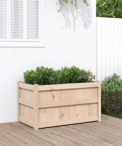 vidaXL Pflanzkübel 90x50x50 cm Massivholz Kiefer