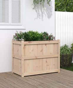 vidaXL Pflanzkübel 90x50x70 cm Massivholz Kiefer