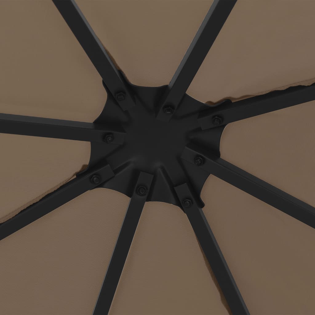 vidaXL Pavillon 3x3 m Taupe - Image 6