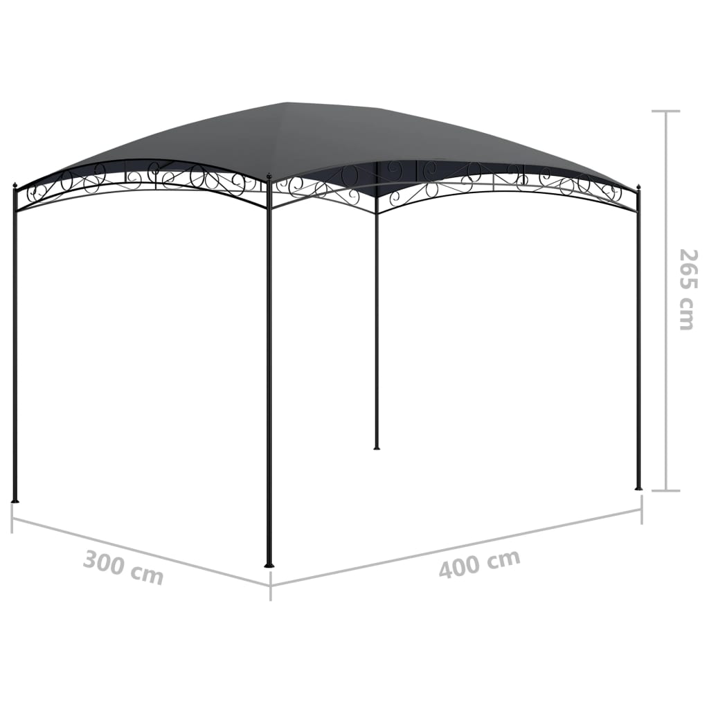 vidaXL Pavillon 3x4x2,65 m Anthrazit 180 g/m² - Image 5
