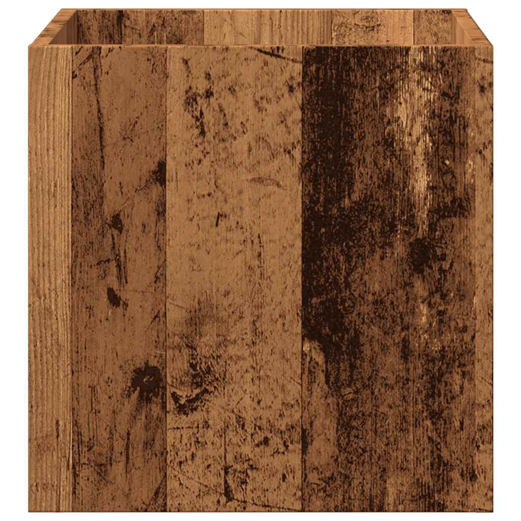 vidaXL Pflanzgefäß Altholz-Optik 40x40x40 cm Holzwerkstoff - Image 4