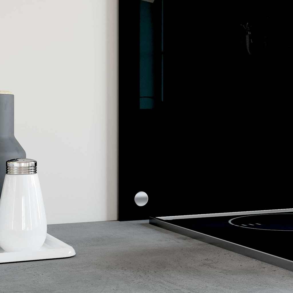 vidaXL Küchenrückwand Schwarz 100x60 cm Hartglas - Image 4