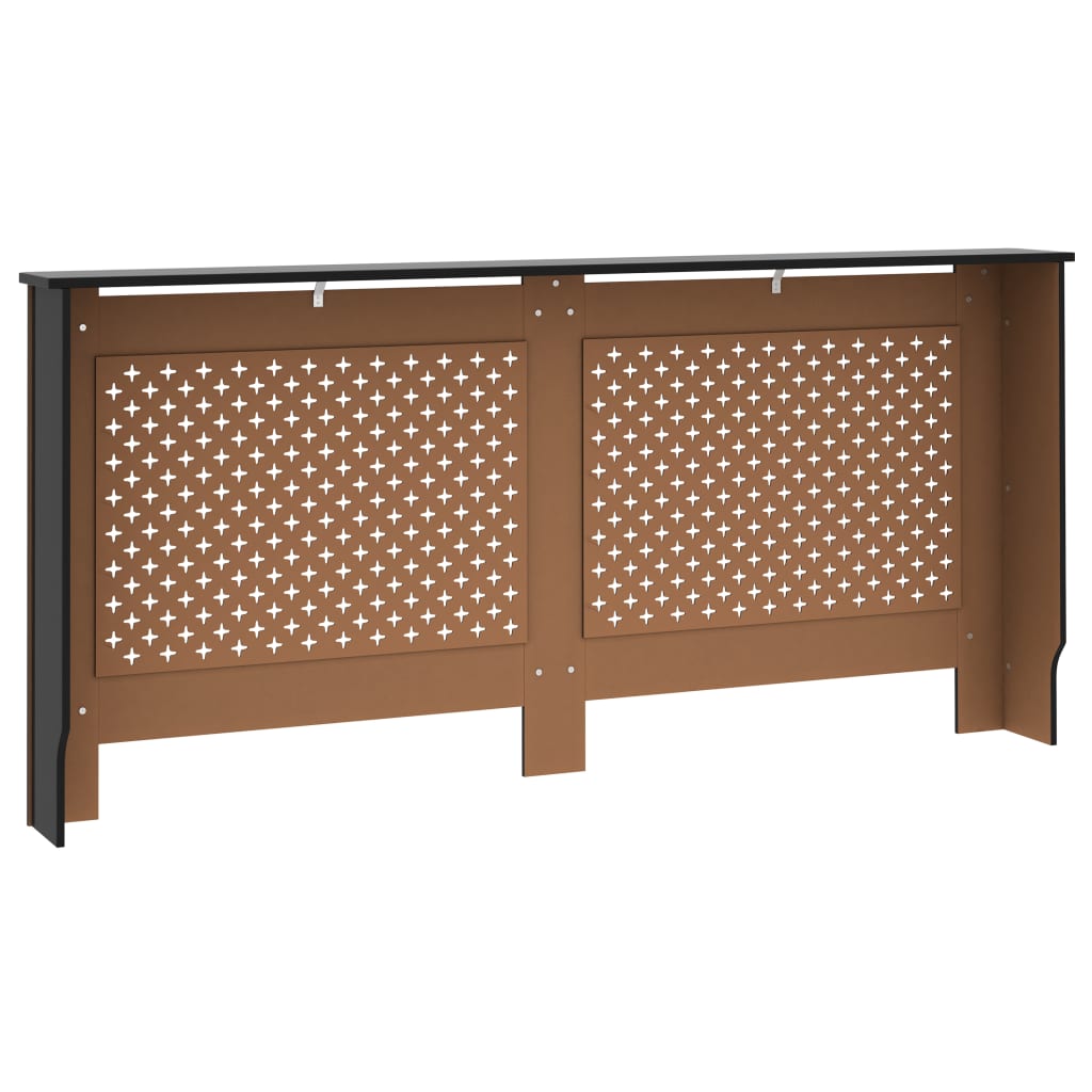 vidaXL Heizkörperverkleidung Schwarz 172x19x81,5 cm MDF - Image 5