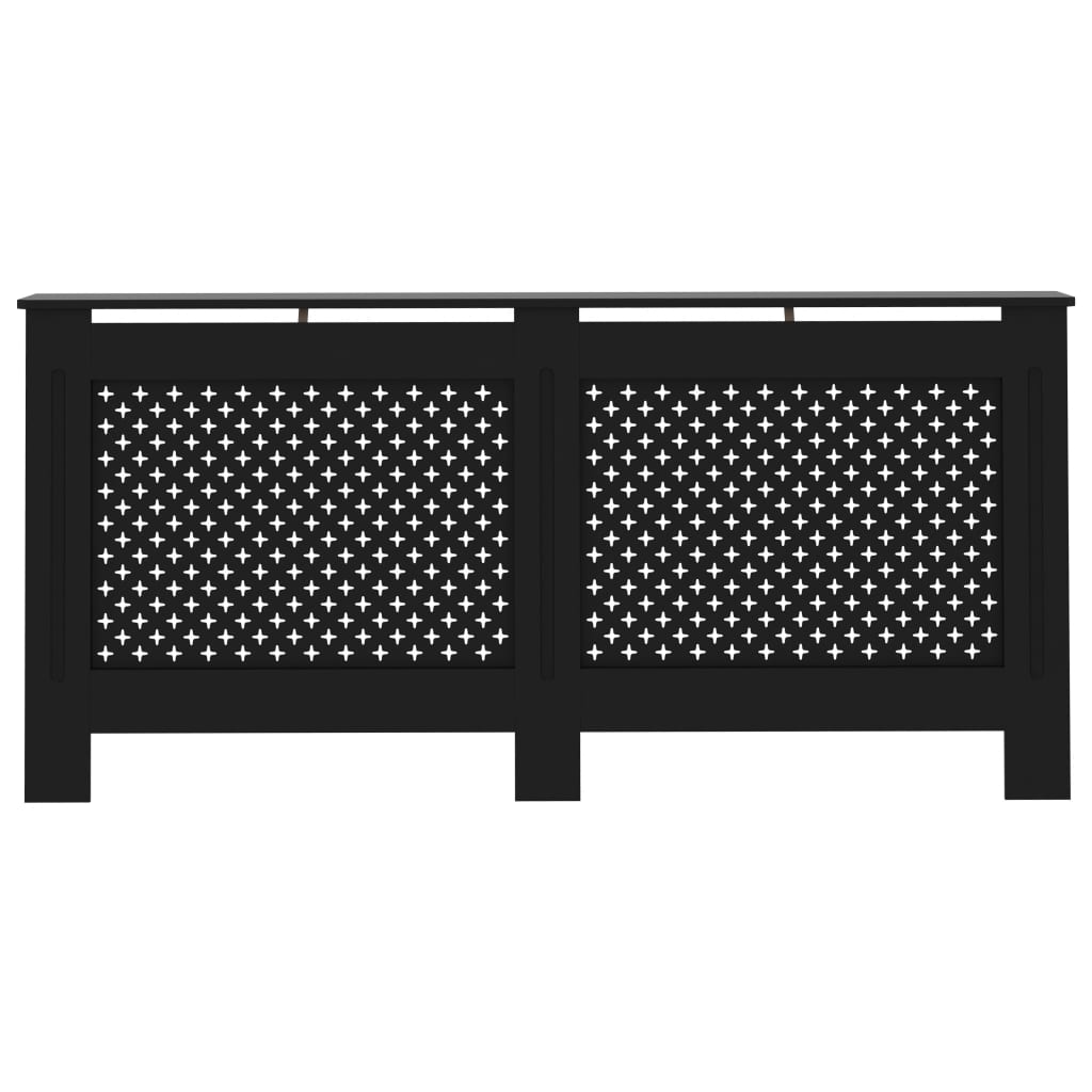 vidaXL Heizkörperverkleidung Schwarz 172x19x81,5 cm MDF - Image 3