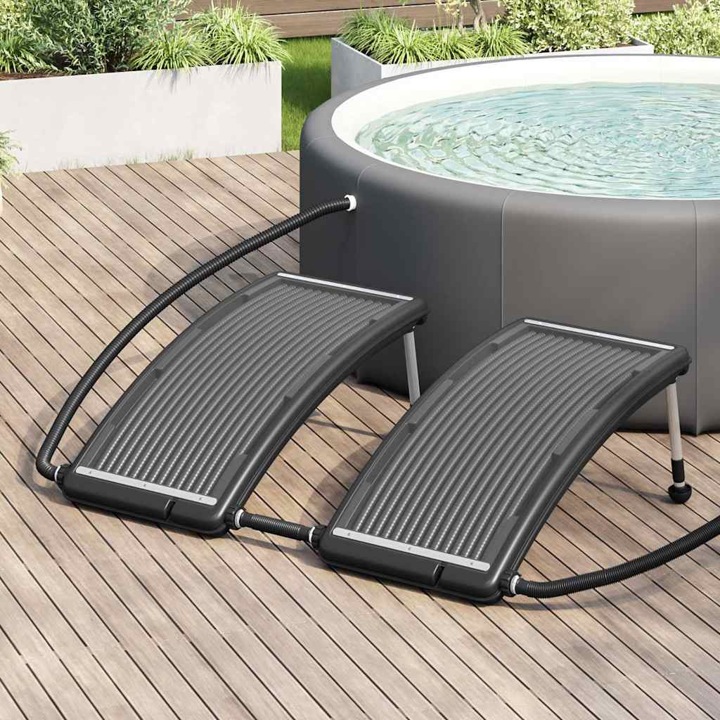 vidaXL Gebogene Solar-Heizpaneele für Pool 2 Stk. 110x65 cm