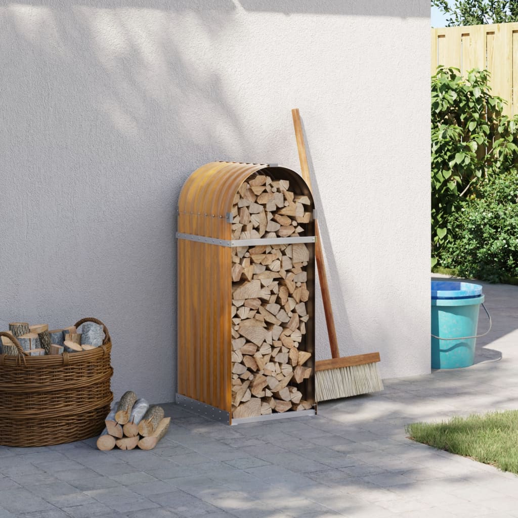 vidaXL Kaminholzunterstand Holzoptik 40x45x100 cm Verzinkter Stahl