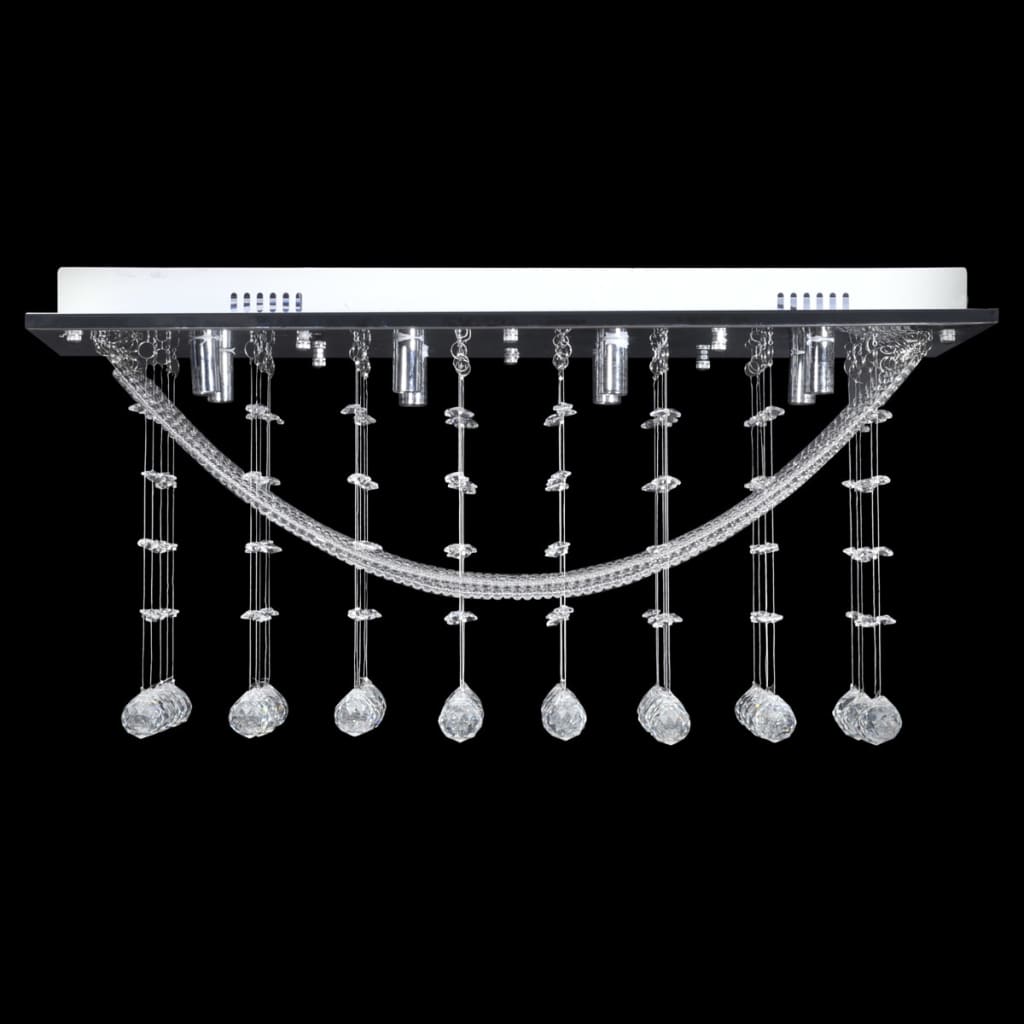 Weiße Deckenlampe mit funkelnden Glasperlen 8 x G9 29 cm - Image 3