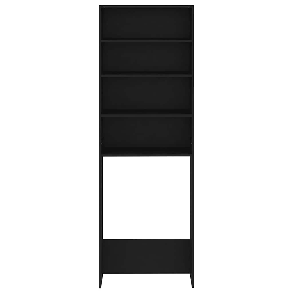 vidaXL Waschmaschinenschrank Schwarz 64x24x190 cm - Image 3