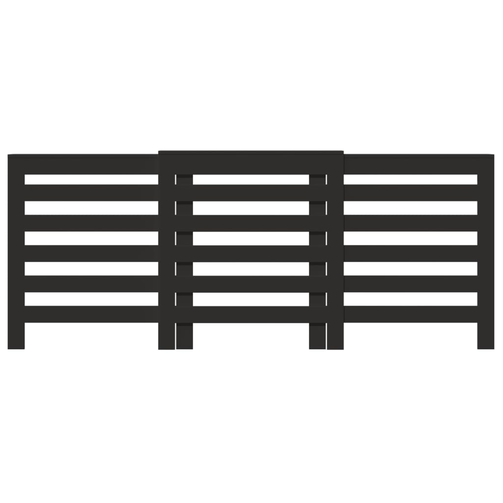 vidaXL Heizkörperverkleidung Schwarz 205x21,5x83,5 cm Holzwerkstoff - Image 3