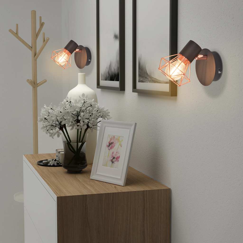vidaXL Wandleuchten 2 Stk. mit 2 LED-Glühlampen 8 W - Image 3