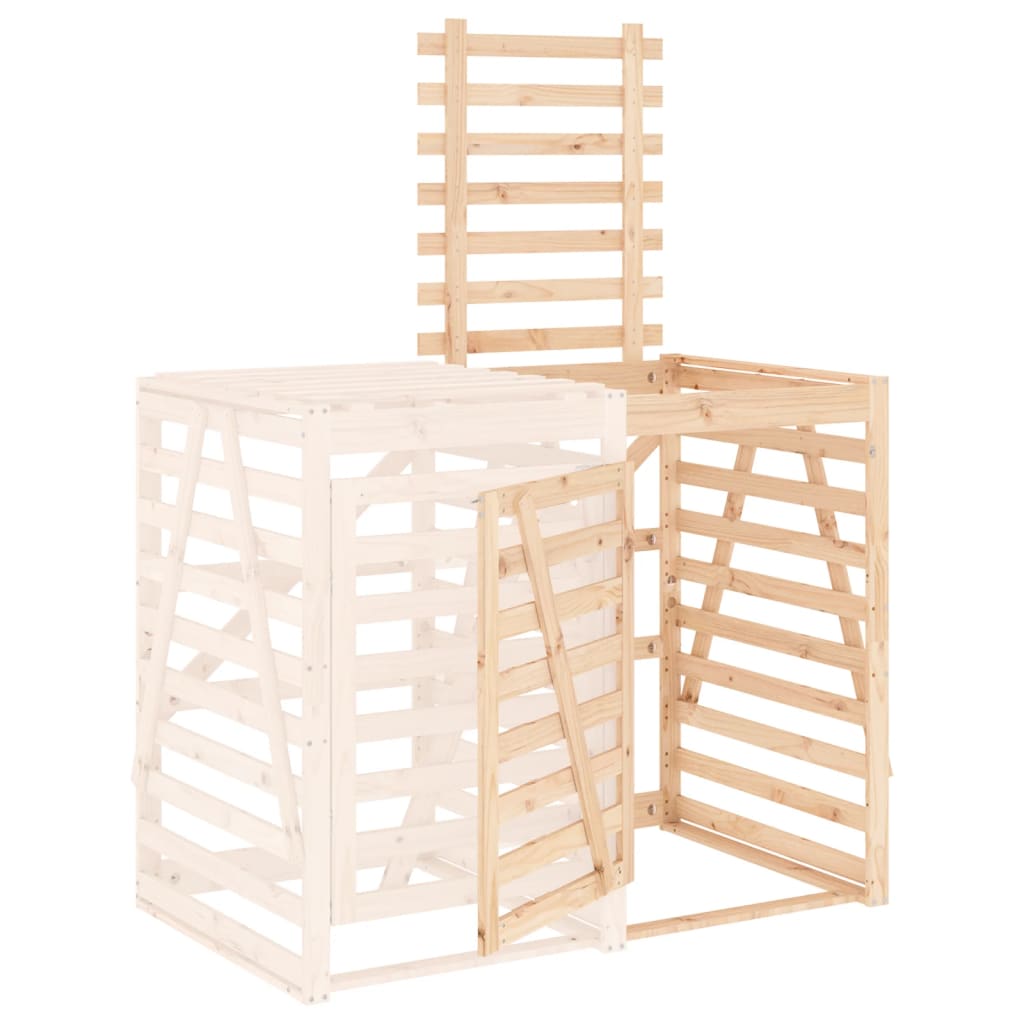 vidaXL Erweiterung für Mülltonnenbox Massivholz Kiefer - Image 5