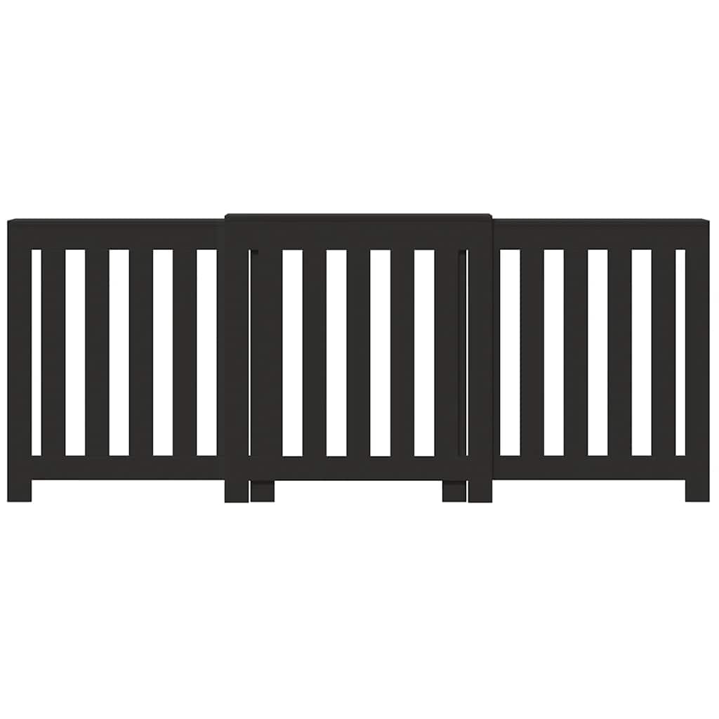vidaXL Heizkörperverkleidung Schwarz 205x21,5x83,5 cm Holzwerkstoff - Image 3