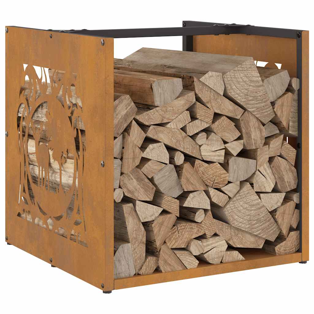 vidaXL Brennholzregal 40x40x40 cm Wetterfester Stahl - Image 4