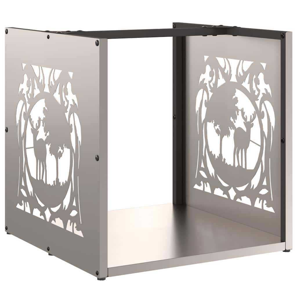 vidaXL Brennholzregal 40x40x40 cm Wetterfester Stahl - Image 5