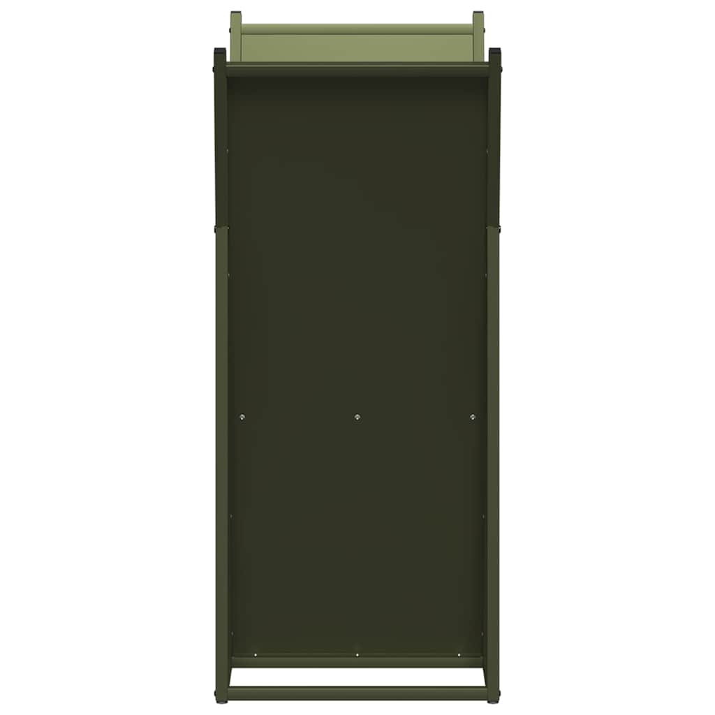 vidaXL Brennholzregal Olivgrün 69,5x35x81 cm Kaltgewalzter Stahl - Image 6