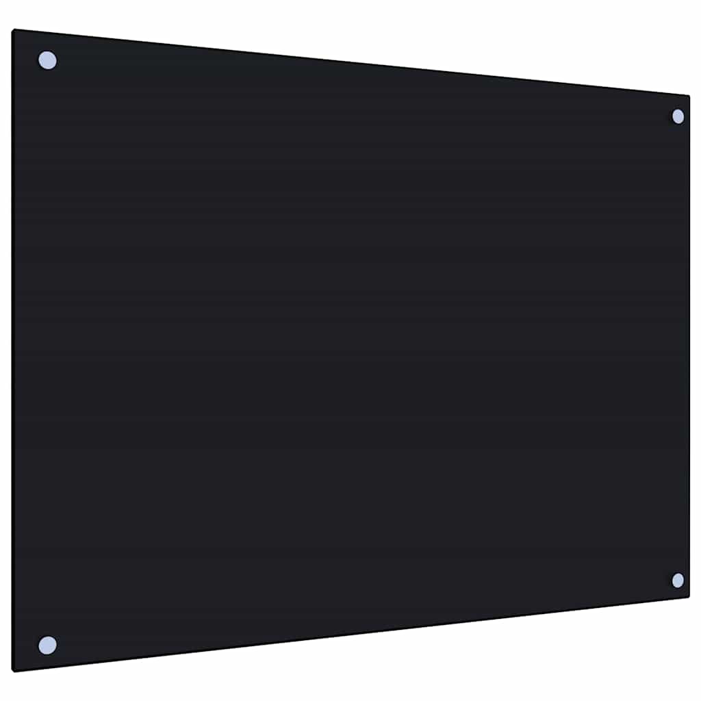 vidaXL Küchenrückwände 2 Stk. Schwarz 80x60 cm Hartglas - Image 5