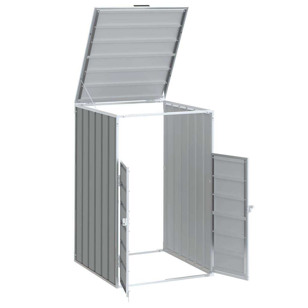 vidaXL Mülltonnenbox für 1 Tonne Grau 72x81x115 cm Stahl - Image 4