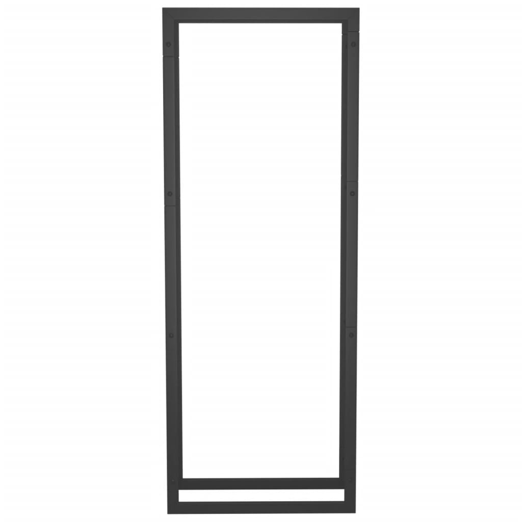 vidaXL Brennholzregal Mattschwarz 50x28x132 cm Stahl - Image 3