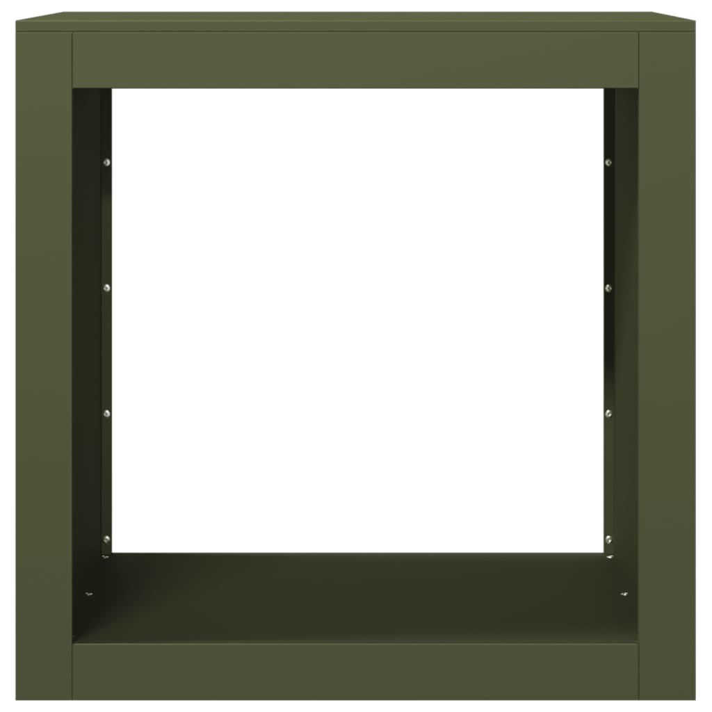 vidaXL Brennholzregal Grün 60x40x60 cm Stahl - Image 4