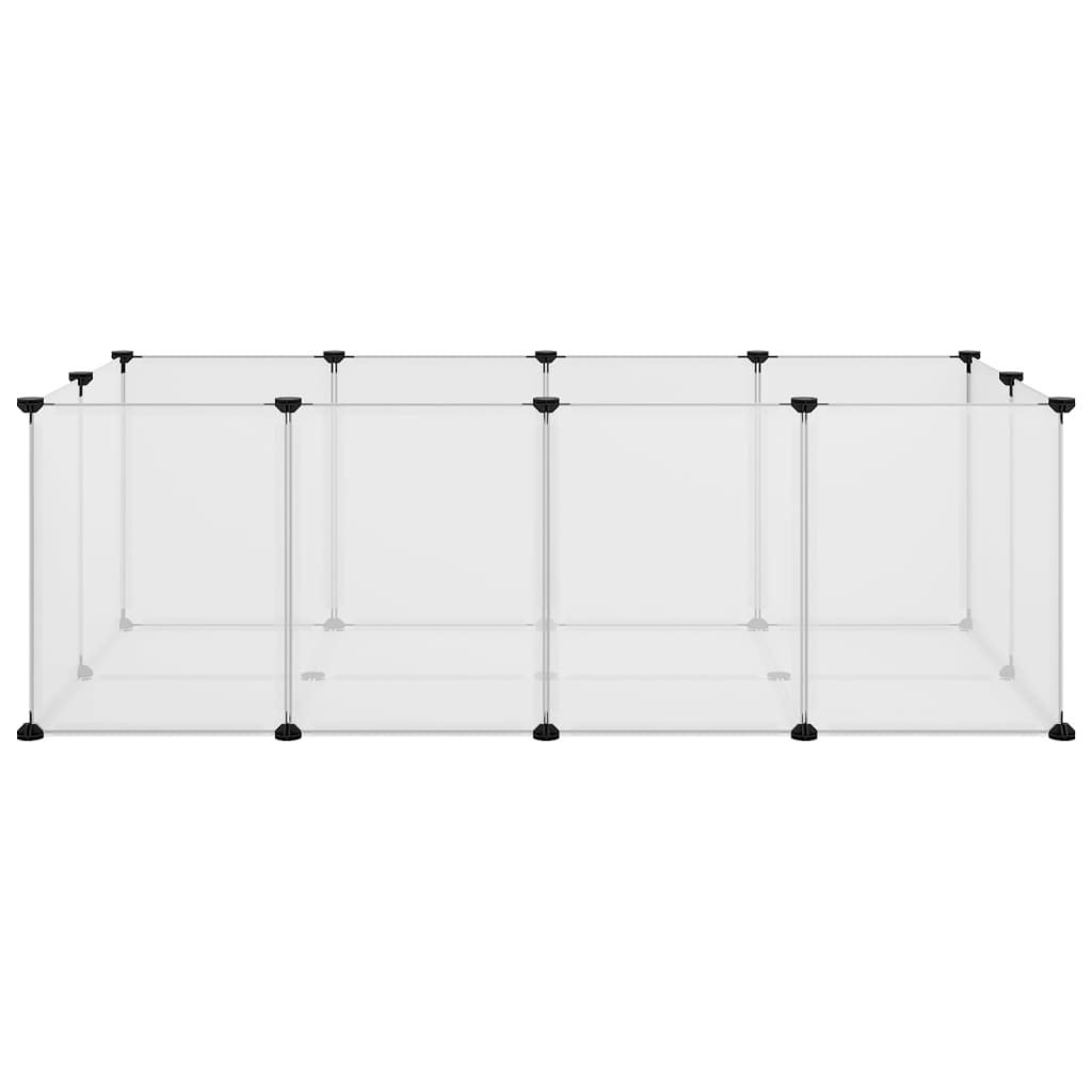 vidaXL Kleintierkäfig Transparent 144x74x46,5 cm PP und Stahl - Image 3