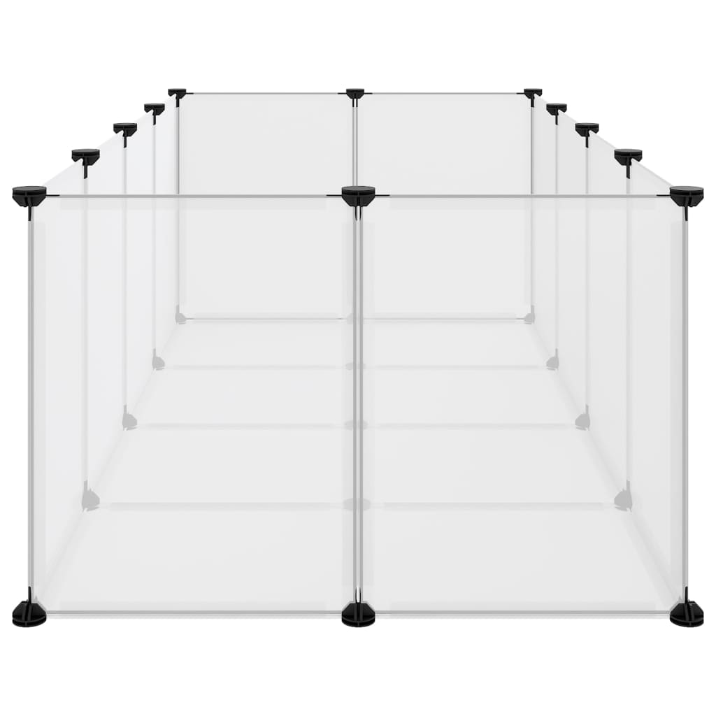 vidaXL Kleintierkäfig Transparent 144x74x46,5 cm PP und Stahl - Image 4