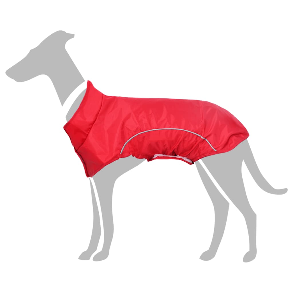 vidaXL Hunde Regenmantel mit Reflexstreifen Polyester Rot 4XL