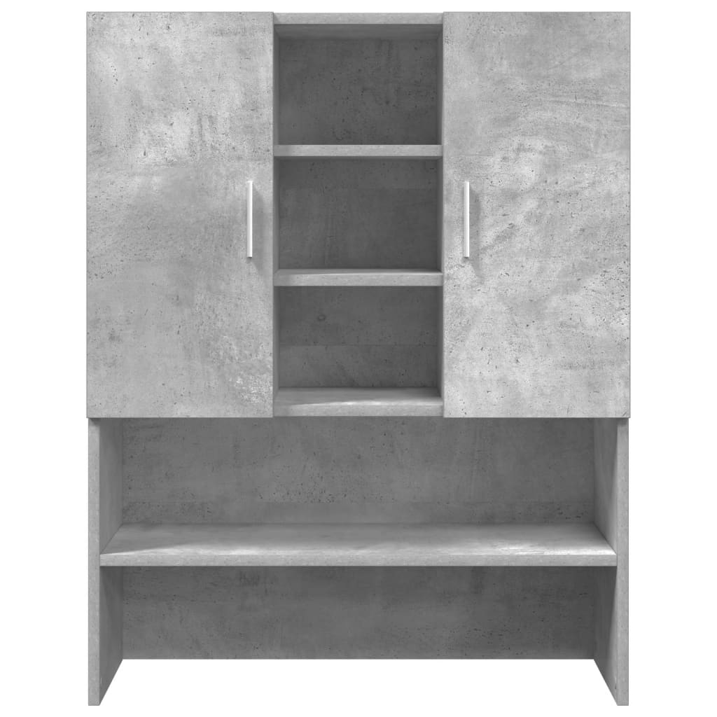 vidaXL Waschmaschinenschrank Betongrau 70,5x25,5x90 cm - Image 4