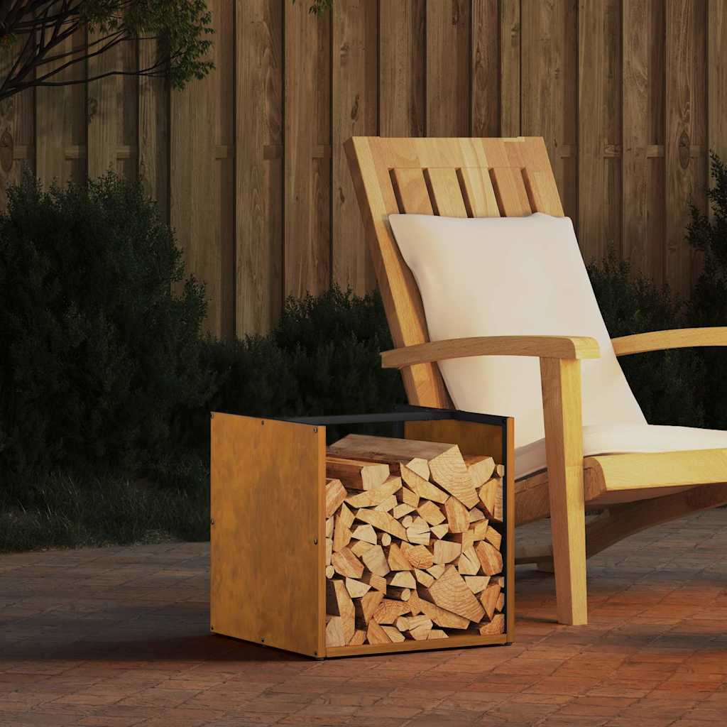 vidaXL Brennholzregal 40x40x40 cm Wetterfester Stahl