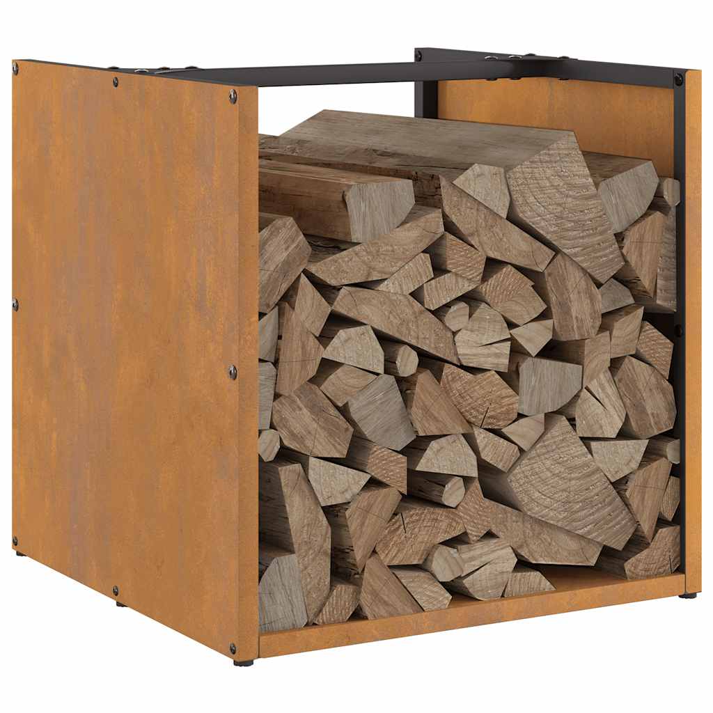 vidaXL Brennholzregal 40x40x40 cm Wetterfester Stahl - Image 4