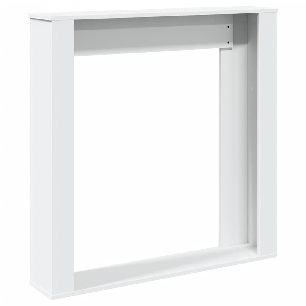 vidaXL Kaminumrandung Weiß 100x20x100 cm Holzwerkstoff - Image 6