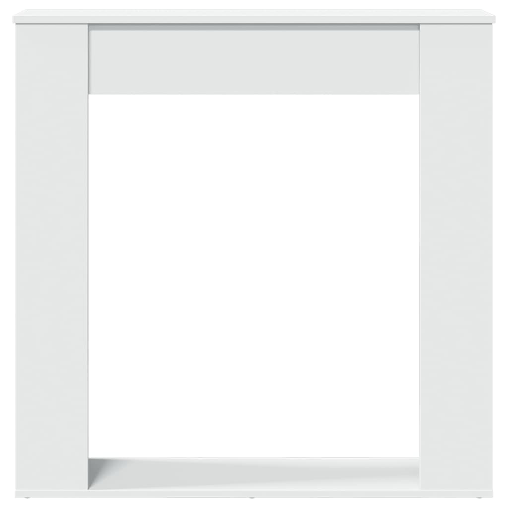 vidaXL Kaminumrandung Weiß 100x20x100 cm Holzwerkstoff - Image 4