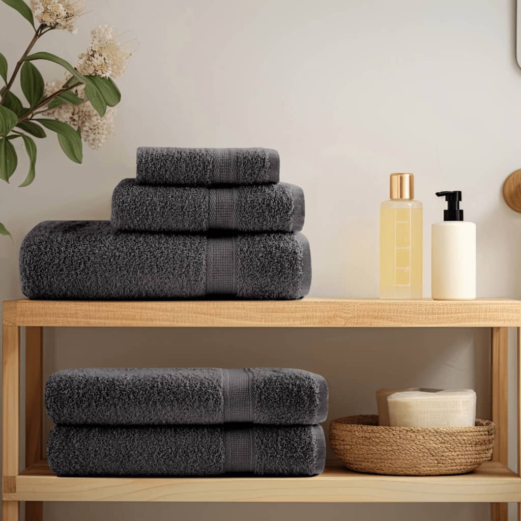 vidaXL Premium-Handtücher SOLUND 50 Stk. Anthrazit 50x100 cm 600 g/m² - Image 3