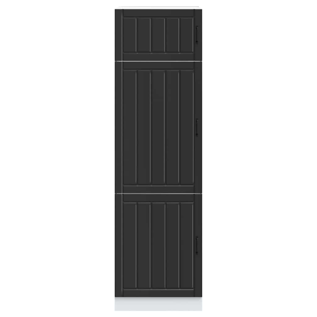 vidaXL Küchenschrank Lucca Schwarz Holzwerkstoff - Image 3