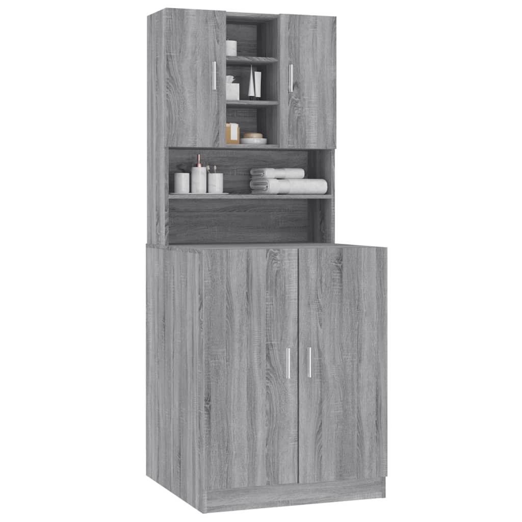 vidaXL Waschmaschinenschrank Grau Sonoma Holzwerkstoff - Image 5