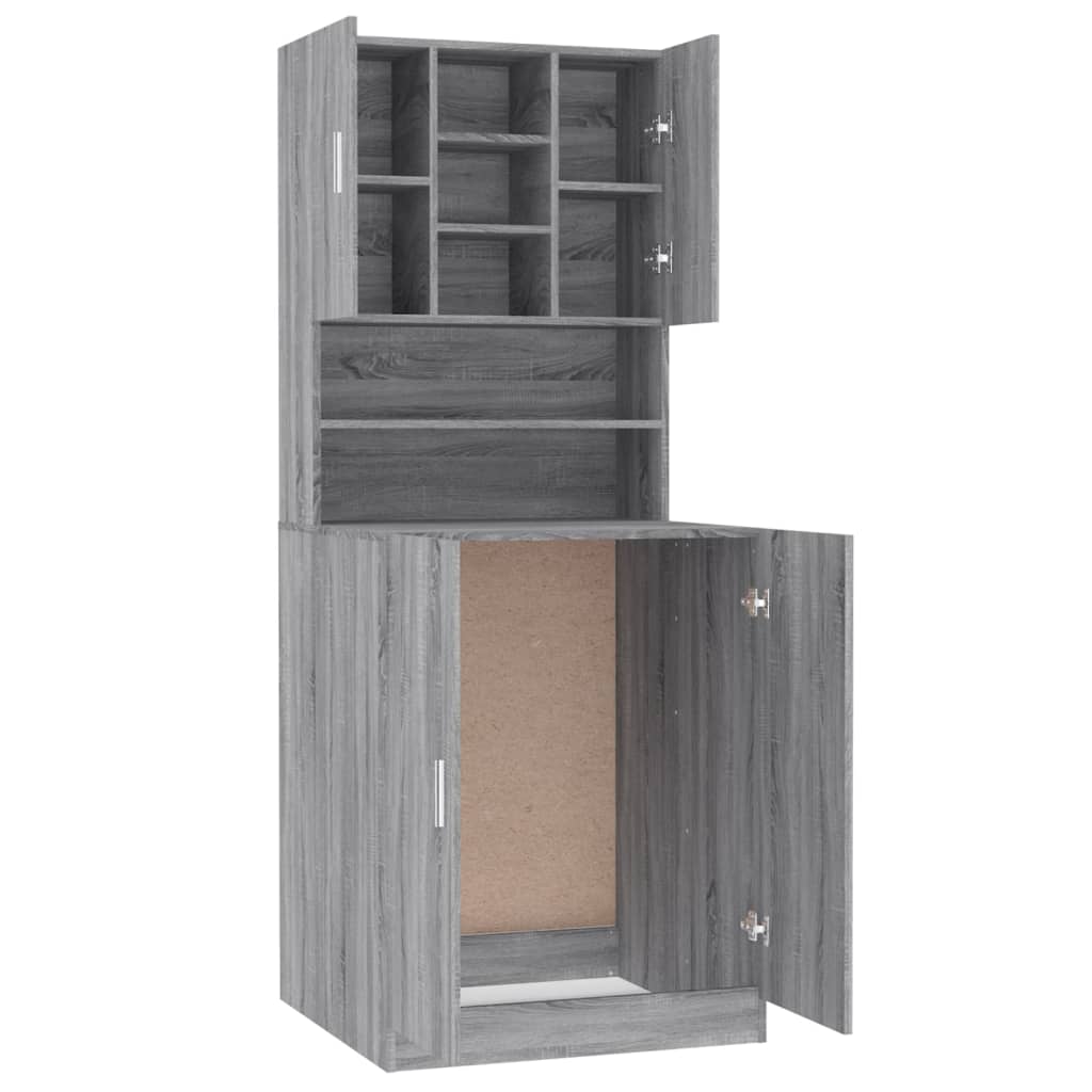 vidaXL Waschmaschinenschrank Grau Sonoma Holzwerkstoff - Image 6