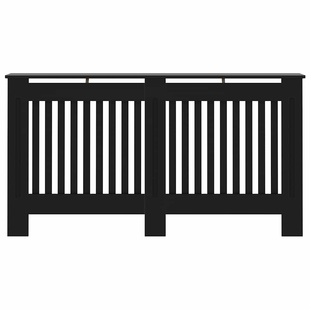 vidaXL Heizkörperverkleidung Schwarz 152x19x81,5 cm MDF - Image 4