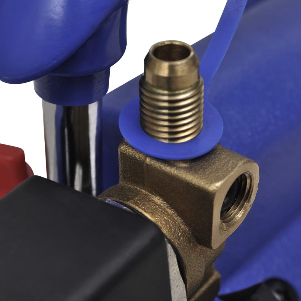 vidaXL Vakuumpumpe Einstufig mit 4-Wege-Verteiler-Manometer Set - Image 5