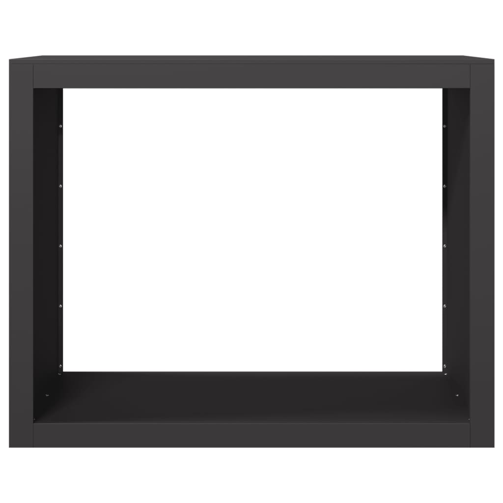 vidaXL Brennholzregal Schwarz 100x40x80 cm Stahl - Image 4