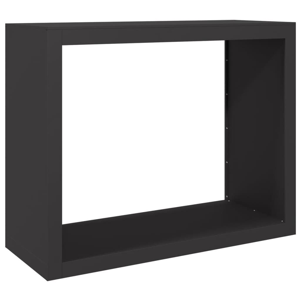 vidaXL Brennholzregal Schwarz 100x40x80 cm Stahl - Image 6