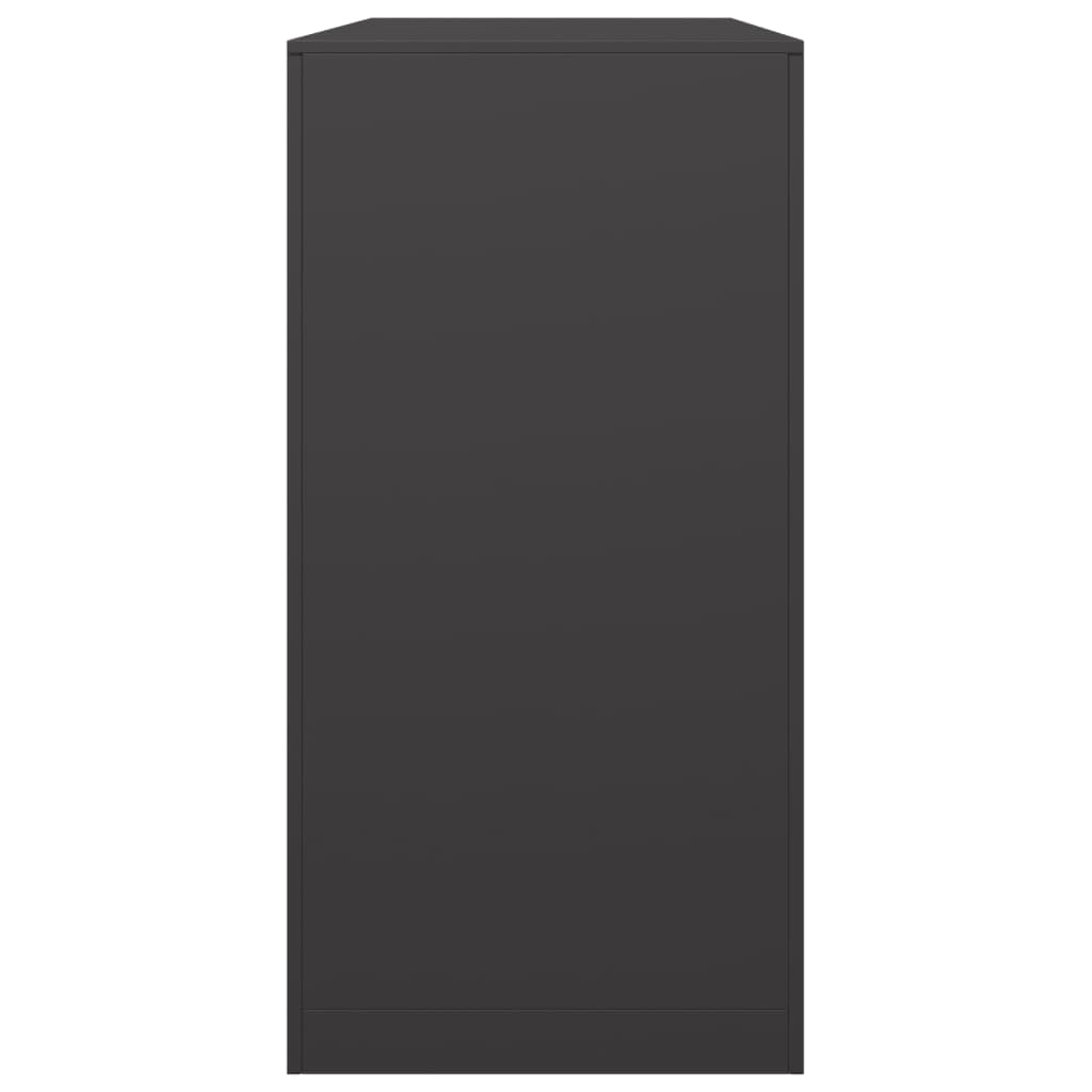 vidaXL Brennholzregal Schwarz 100x40x80 cm Stahl - Image 5